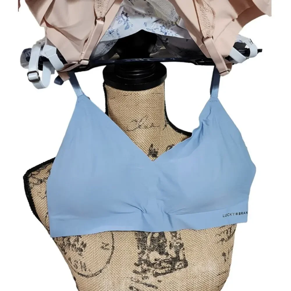 Lucky brand 3pk Laser‎ Cut Lounge Active Cozy Athletic Bras Bralettes Size L Med